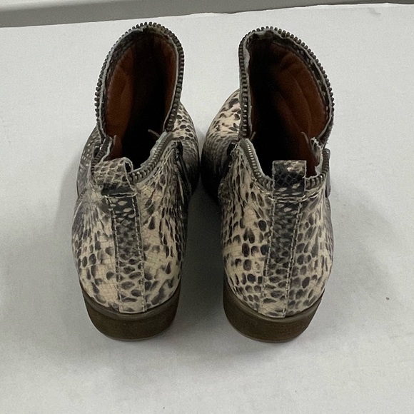 Lucky Brand Bartalino Snake Print Leather Booties - Size 7 - Picture 7 of 9